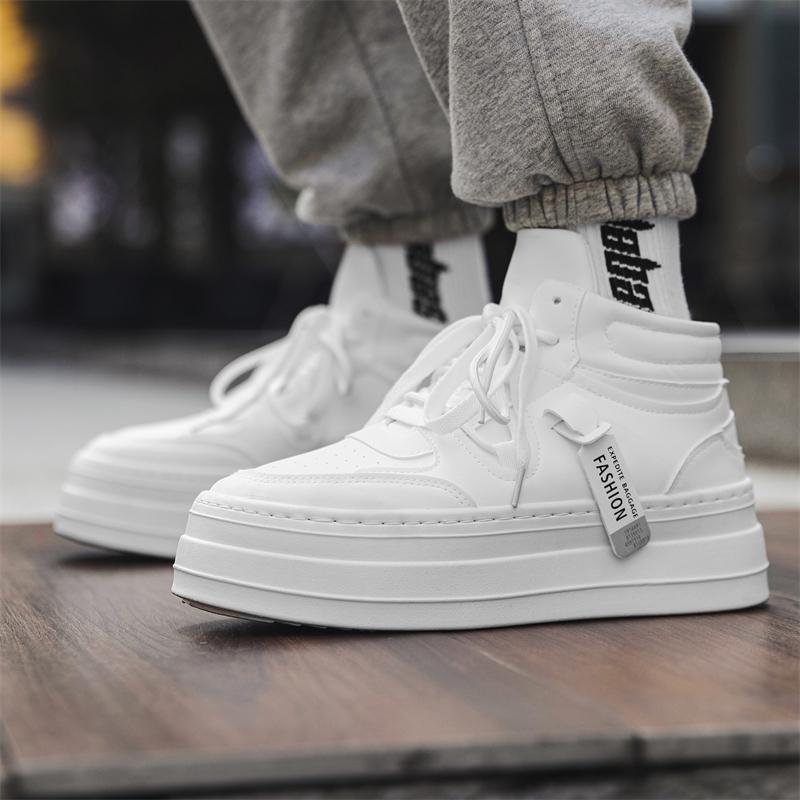Fashion Green Designer Mens Sneakers Autumn Casual Sports Skateboard Shoes For Men High top White Sneaker Platform Footwear Male