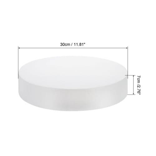 uxcell Round Foam Cake Dummy, 12" x 2.8" Circle Dummy Cake Set for Wedding Cake, Birthday Cake, Crafts, and Window Displays, 1 Pack