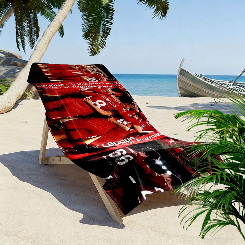 Liverpool Players Print Beach Towel, Large Soft Quick Dry Towel for Beach Camping Swimming