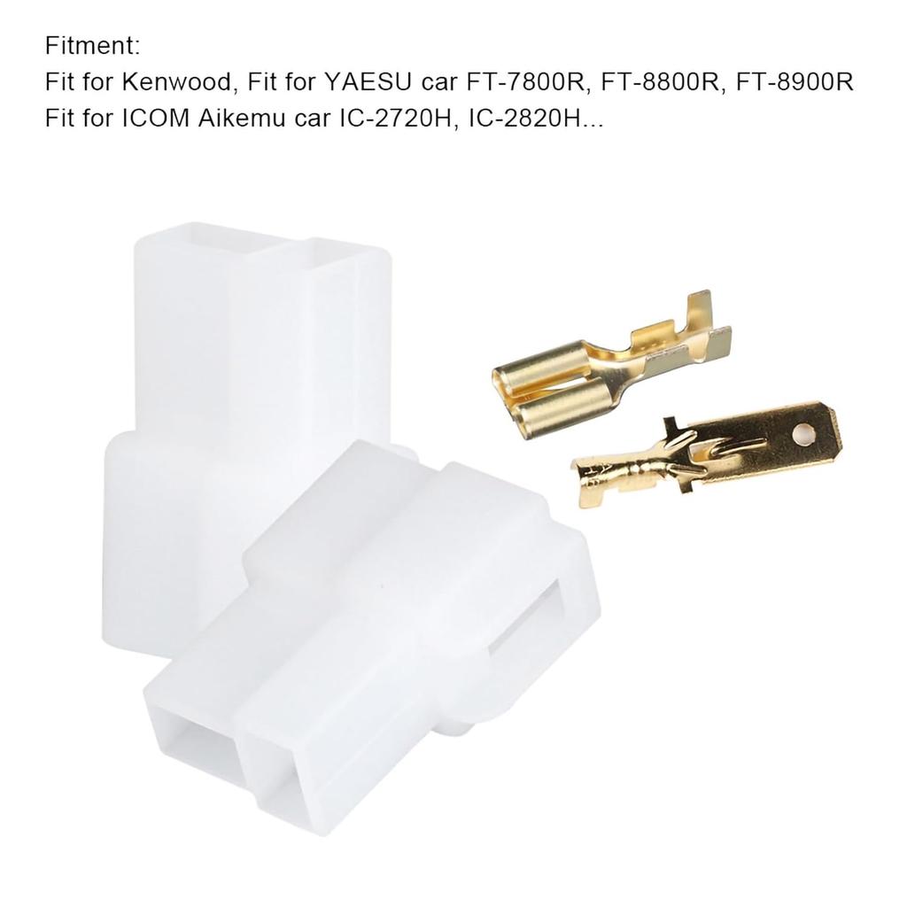 Acouto T-Type Power Plug 2 Pin for Car Radio Cable Connectors Automotive Electrical T Shape Wire Connector Male Female Socket Plug and Pin for
