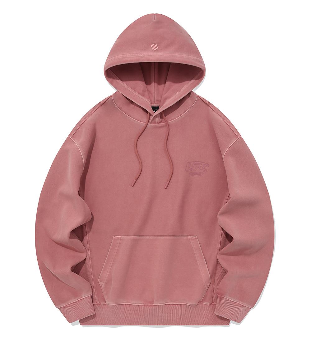 Ufc Sports Ufc Arch Logo Relaxed Fit Dyed Hoodie Dusty Rose Pink U2Hdu3308Rp Dusty Rose Pink/L