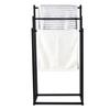 Loft Bathroom Rack with Three Arms, Black Metal Holder, Loft Hanger