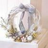 10-30CM Christmas Rattan Ring White Wreath Garland Hanging Vine Ring DIY Craft Xmas Ornaments Xmas Party Decorations