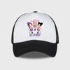 K-Pop Cute Cartoon Girl Group Print Sponge Mesh Cap | Unisex Adjustable Mesh Baseball Cap | Y2K K-Pop Fan Street Style Sun Hat