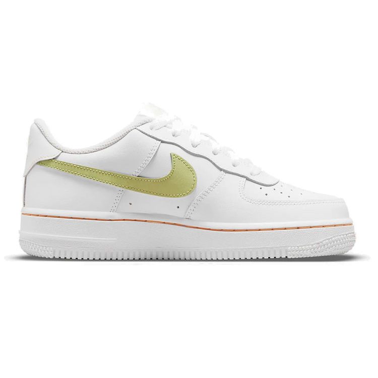 Nike Air Force 1 LV8 Leather Classic Casual Non-Slip Shock Absorbing Durable Low-Top Sneakers Kids Sneakers White Green DN8000-100
