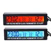 Dual Color 3 In 1 Clock Voltage Thermometer Digital Auto Car Voltage Meter In/Out Car Temperature Tester Ice Alert Detector