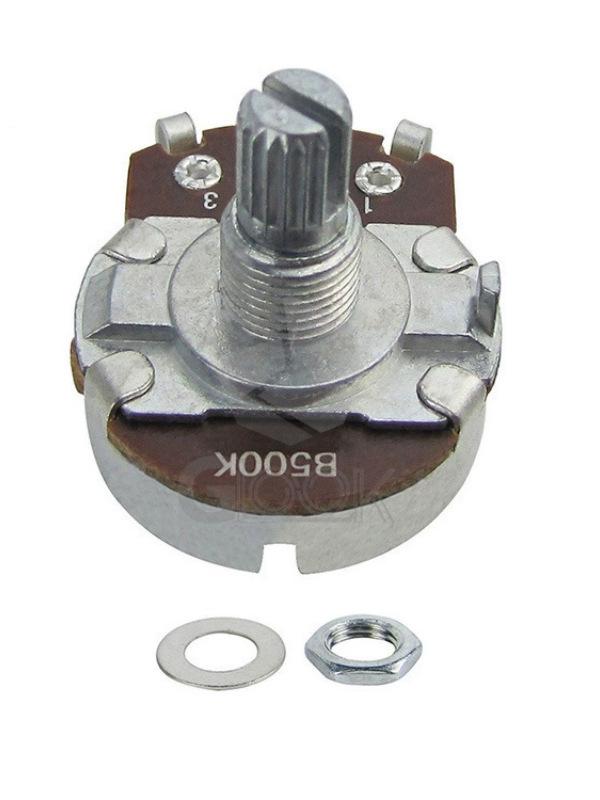 Electric Guitar Bass Tone & Volume Knob: B500K Copper, A500K Aluminum, A250K Shaft Parts