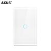 AXUS Touch Switch Wall Light Switch Luxury Crystal Tempered Glass EU US Standard Panel AC110-250V  1/2/3 Gang LED Button