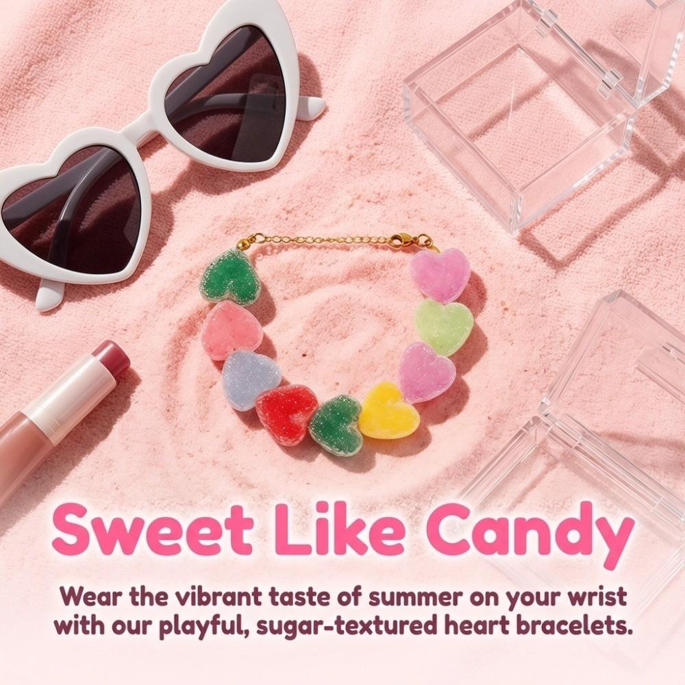 Multi-Color Bohemian Dopamine Bracelet Soft Sugar Summer Beach Hand Chain Birthday