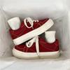 Ladies Footwear High on Platform Lace Up Spring Autumn Red Women's Canvas Shoes Designer Luxury Offer Light Trends 2025 Fashion