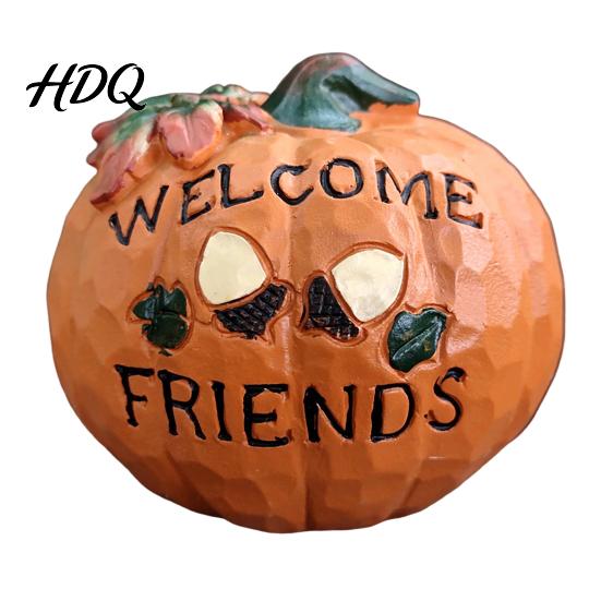 Compact Sand Table Landscaping Props Harvest Halloween Pumpkin Figurine Resin Welcome Ornament Autumn Thanksgiving Hand Painted Holiday Centerpieces