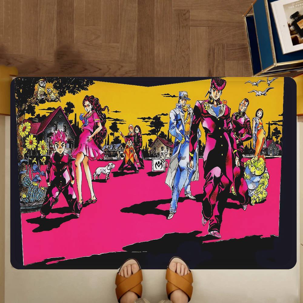 

Anime JoJos Bizarre Adventure Door Mat Washable Non-Slip Living Room Sofa Chairs Area Mat Kitchen Doormat Area Rug 40x60cm