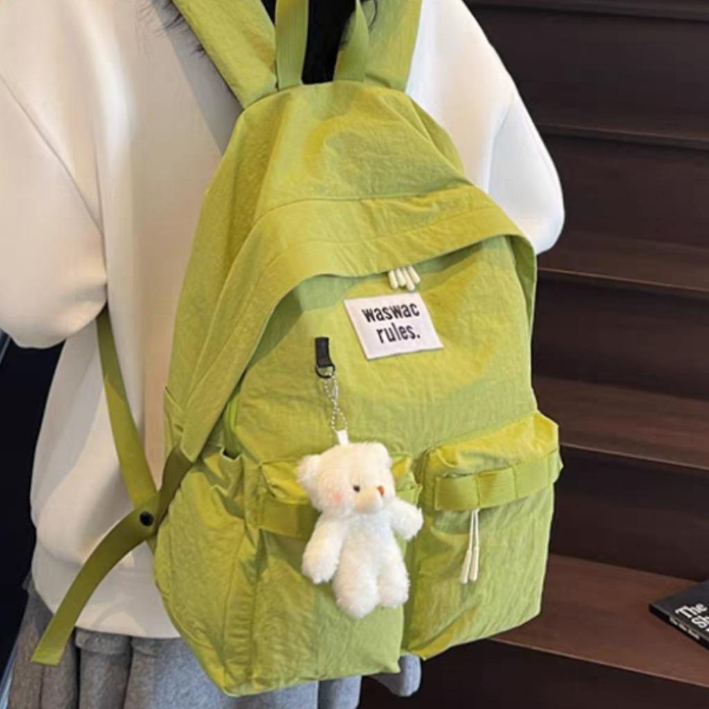Canvas Backpack Women's Large-capacity Casual All-matching Korean Students 'schoolbag Outdoor Mountaineering Bag Travel