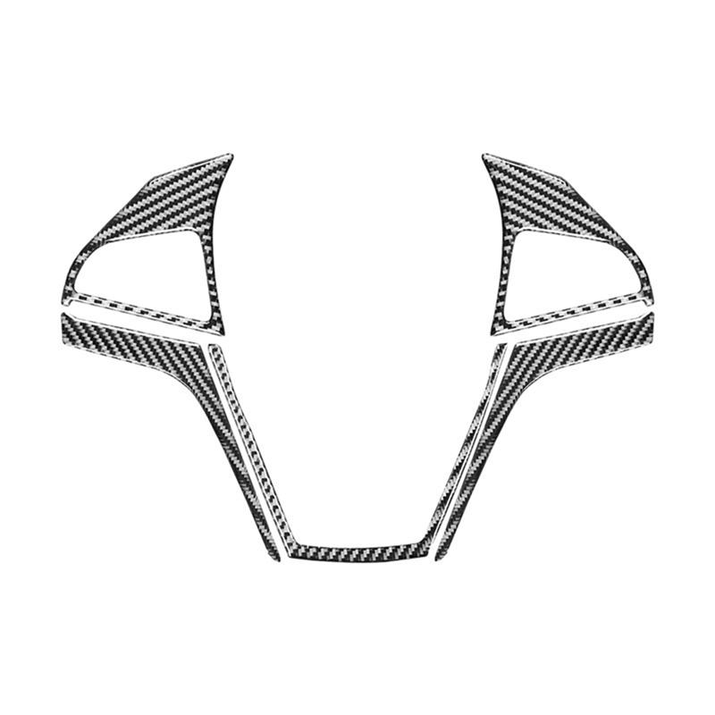 Carbon Fiber For Camaro 2012-2015 Car Steering Wheel Button Cover Trim Interior Accessories-A87Q Carbon Fiber Pattern