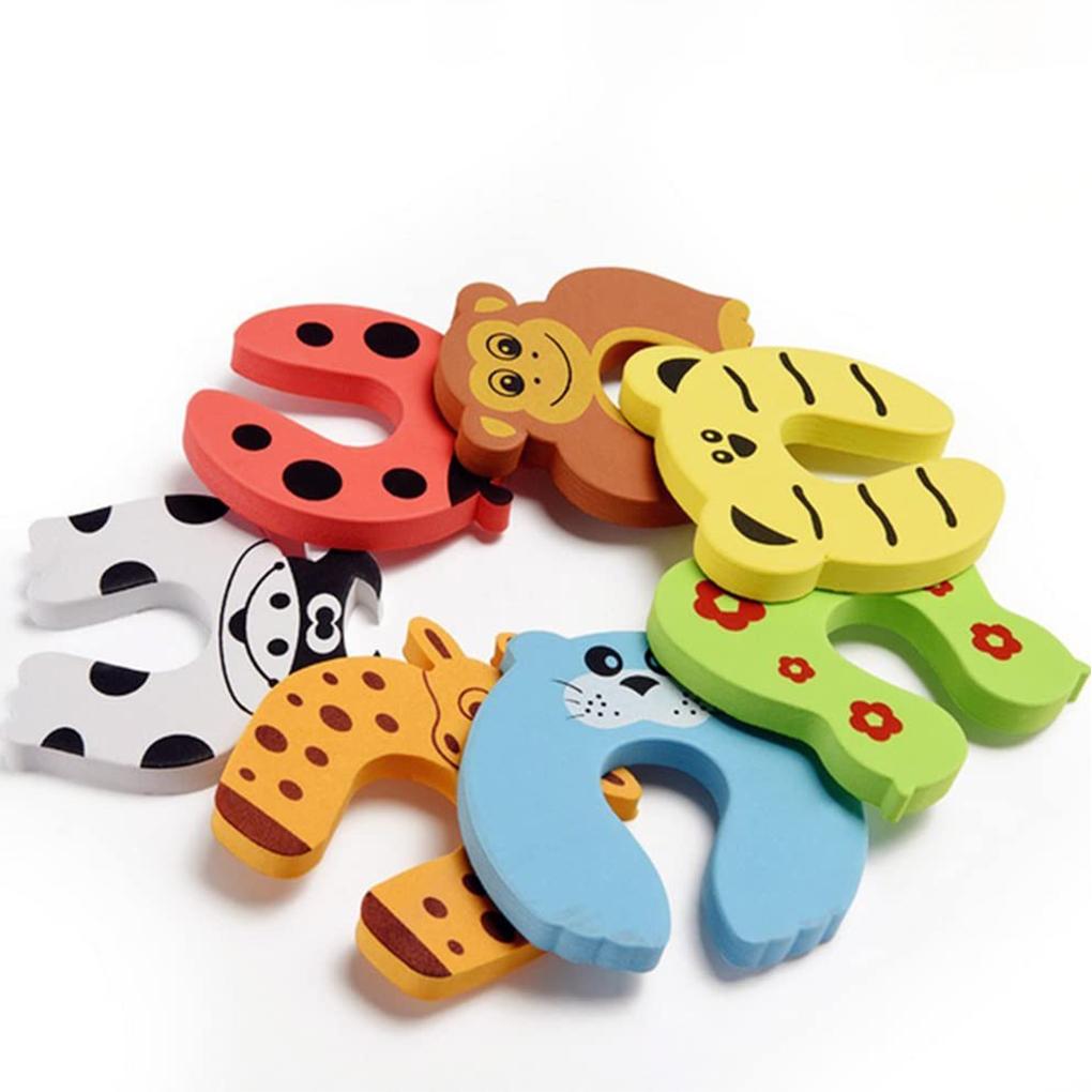 5pcs Door Stopper Cartoon EVA Door Safety Clip Gate Card Baby Room Guard