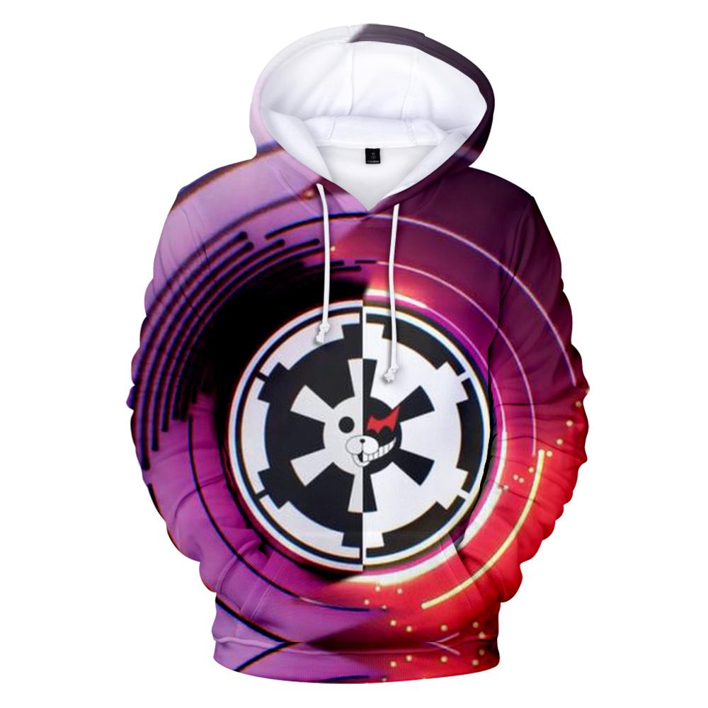 Danganronpa Merch 3D Mikiny s kapucí Monokuma Cosplay Kostým Anime Mikiny Kawaii Dětská Mikina s kapucí Běžné Unisex Černobílý kabát