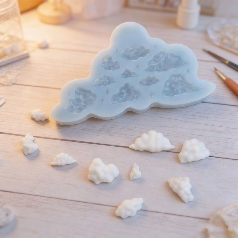 Silikonowa forma w kształcie chmurki klasy spożywczej Materiały do wyrobu biżuterii Idealna do ręcznie robionych kolczyków Breloczków i Małych Dekoracji