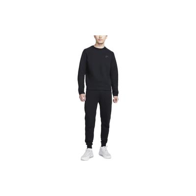 Unifarbenes figurbetontes Langarm-Sweatshirt Herren-Tops Schwarz FB7917-010