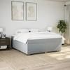 Maison Exclusive - Sommier à lattes de lit avec matelas Gris clair 200x200cm Tissu