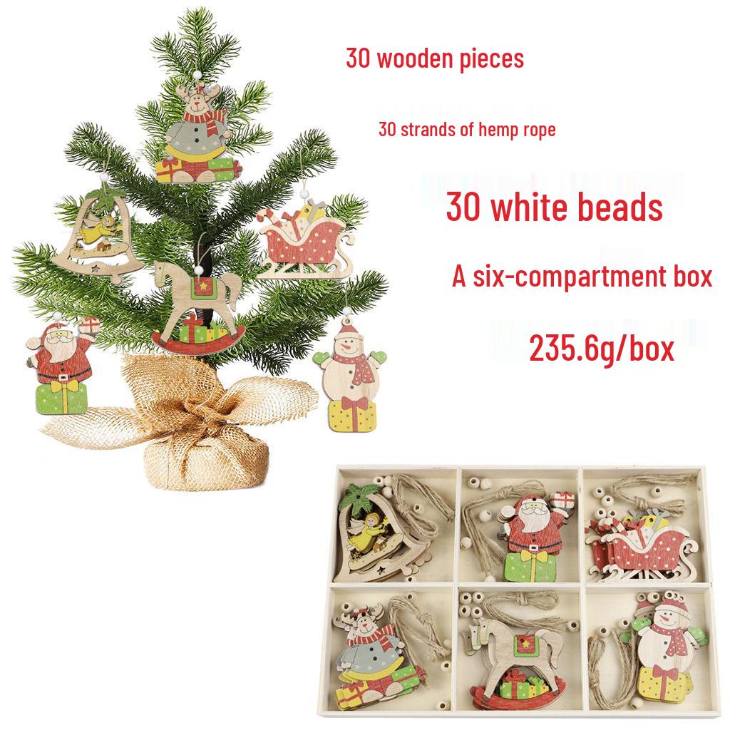 Rustikaler Holz-Weihnachtsbaum-Anhänger DIY Dekorationszubehör