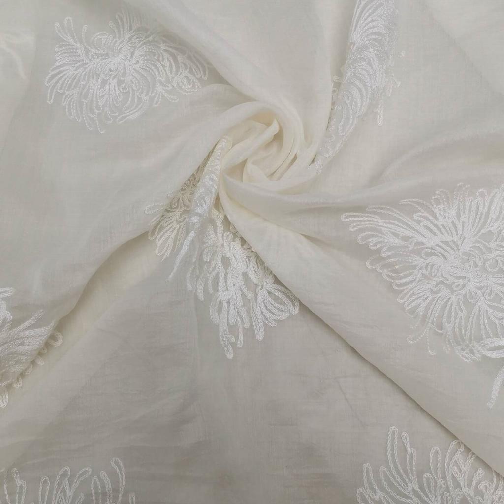 Breathable and Soft Embroidered Fabric Suitable for Wedding Dresses Evening Gowns and Diy Handcrafted Clothing Fabrics