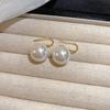 Zircon pearl simple earrings simple versatile retro Internet celebrity earrings fashion design earrings