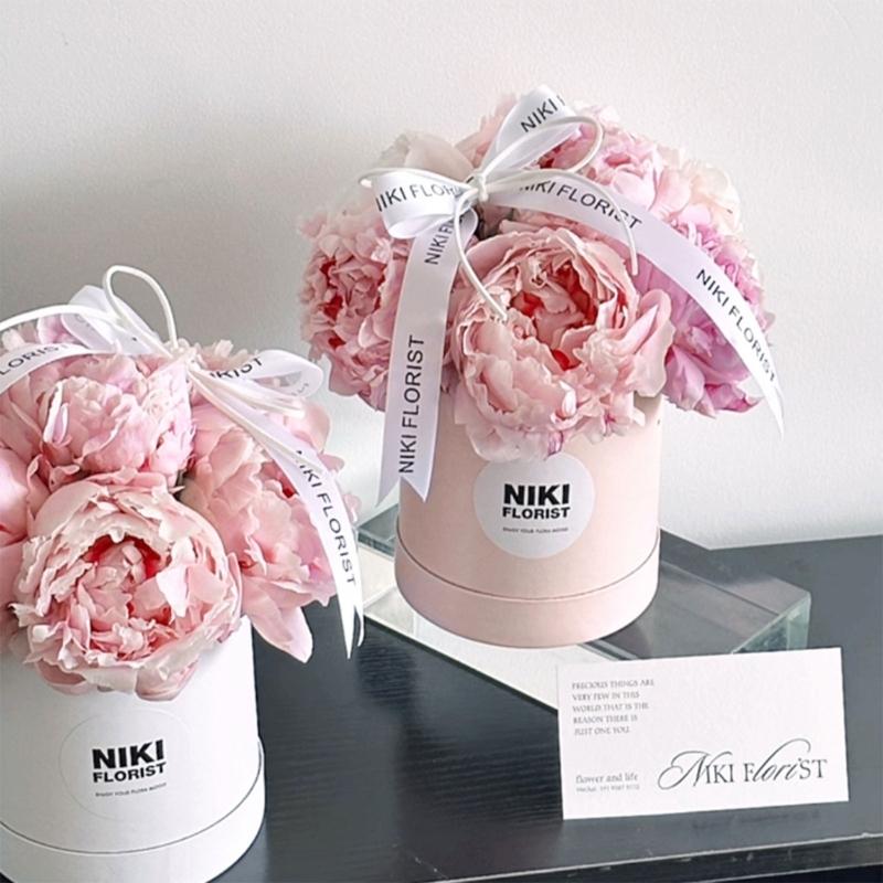Round Flower Bucket For Home Decoration And Gift Packaging Creative Floral Arrangement Decorative Jar Holiday Gift