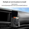 Car Vent Storage Bag Air Vent Pocket Multifunctional Storage Pouch For Keys Sunglasses Cell Phone Holder With Hook Car Interior