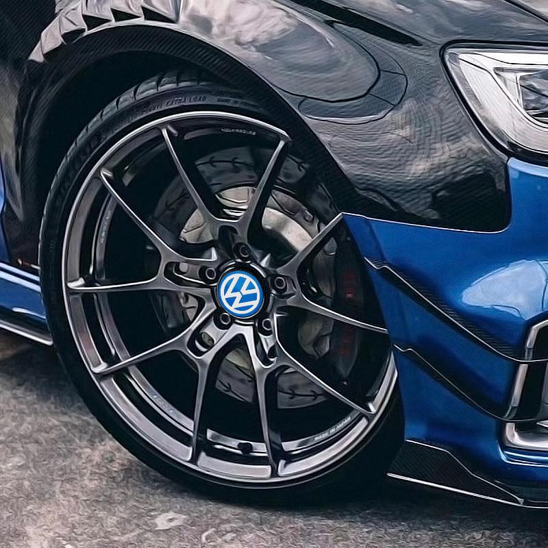 4pcs 56MM Car Wheel Center Hub Cap Logo Stickers Rim Cover Emblem Decal For Volkswagen Golf-7 4 5 6 CC T-ROC Sharan Passat B5 6 7 Polos Tiguan