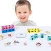 Jeu d'orthographe de mots CVC Phonics Flash Card Bloc de construction de lettres en bois pour tout-petits Alphabet correspondant Apprentissage préscolaire Jouet éducatif