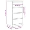 VidaXL Buffet Brown Oak 37.5x35x76 Cm Engineered Wood, Storage Furniture, Kitchen Storage Furniture, Furniture of 861757