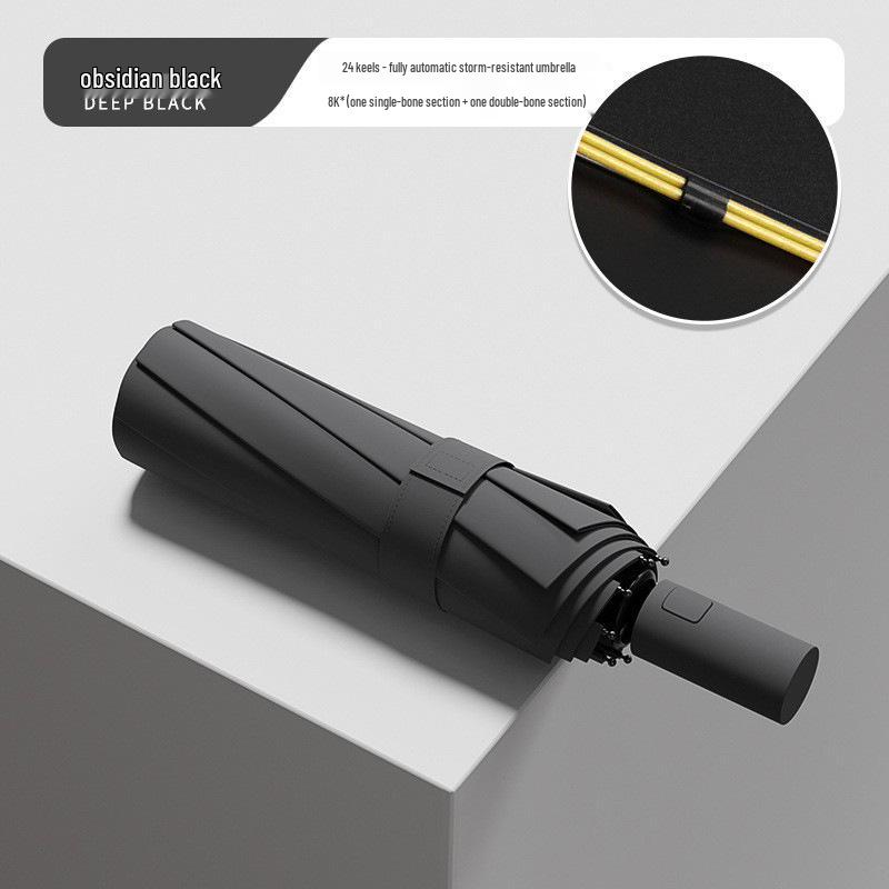 Extra Large Reinforced Automatic Sun & Rain Umbrella with Anti-UV Sunshade and Logo Print