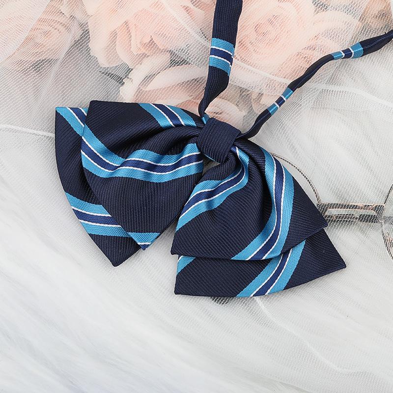 Jk Japanese Plaid Korean Version Of Collar Flower Graduate Female Collar Flower College Wind Streamer Jk Bow Shirt Accessories Sailor Suit