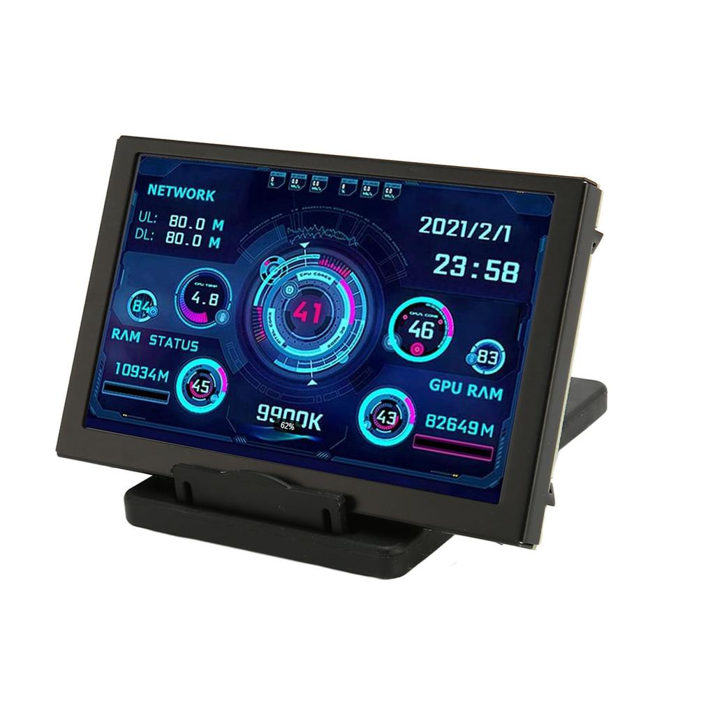 5in Computer Temp Monitor IPS USB Mini Screen PC Sensor Panel Dynamic Display Monitor PC CPU RAM HDD Data Monitor