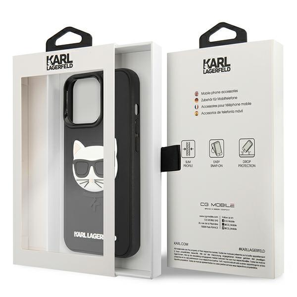 Etui Do iPhone 13 Pro Karl Lagerfeld 3D Rubber Choupette Czarne
