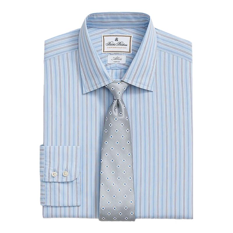 Мужская роскошная полосатая рубашка Brooks Brothers 31 17/34