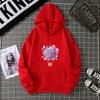 European and American printed hooded long-sleeved women's sweater large size European size loose