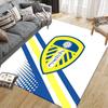 Leeds United Flannel Pattern Square Carpet,Area Rug,Carpet Rug for Living Room Bedroom Sofa Playroom Decor,Non-slip Floor Mat