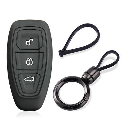 Για Ford Focus MK3 MK4 Fiesta Ecosport Kuga Mondeo Θήκη Κλειδιού Σιλικόνης 3 Κουμπιών Κάλυμμα Κελύφους Τηλεχειριστηρίου Μπρελόκ