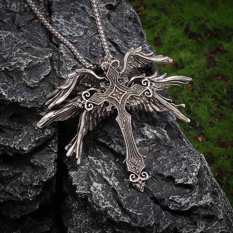 Stainless Steel Gothic Coffin Castle Pendant Necklace Suitable for Men and Women Personalized Trendy Halloween Accessories