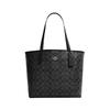 City 33 Tote Bag In Signature Large Canvas Black 5696-SVTSQ