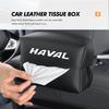 For Haval Car Tissue Box Holder Leather Multifunctional Center Console Armrest Napkin Bag H6 F7 H9 H2 Jolion F7X F7H H5 H7 H2S