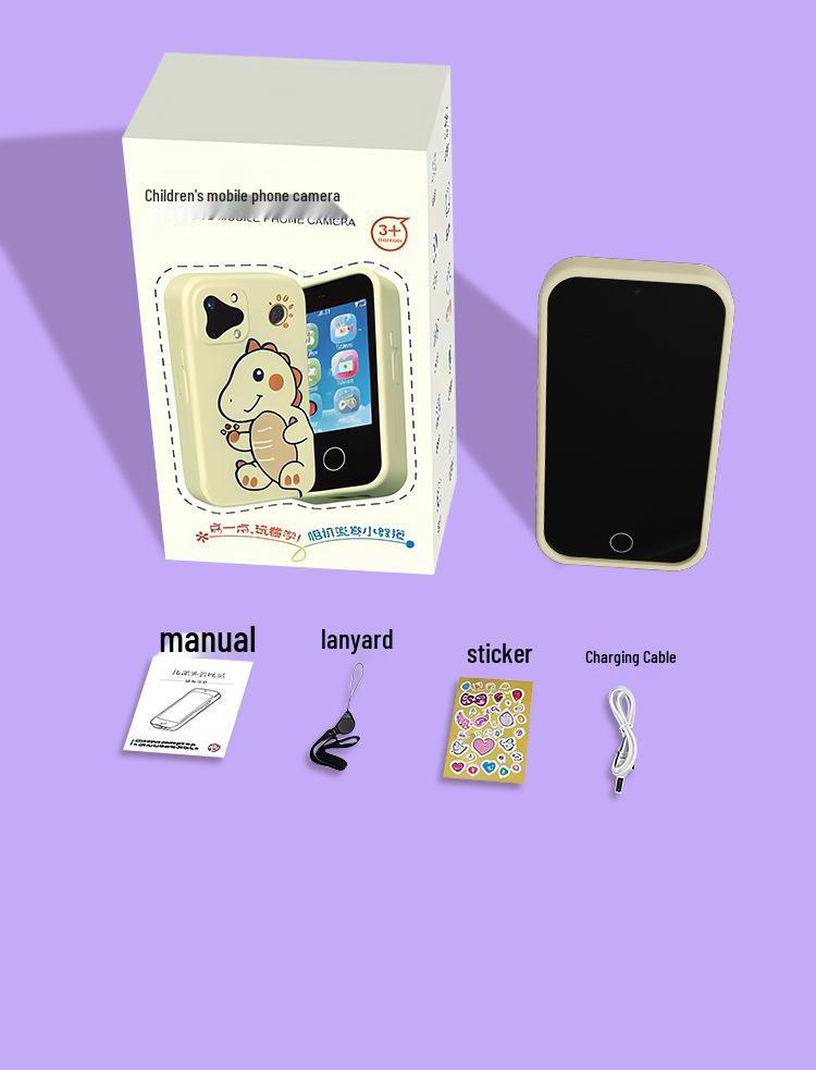 New D17 Dual Camera Kids' Cartoon Camera Phone - HD Video, Cute Mini Design, Perfect Gift for Photography.