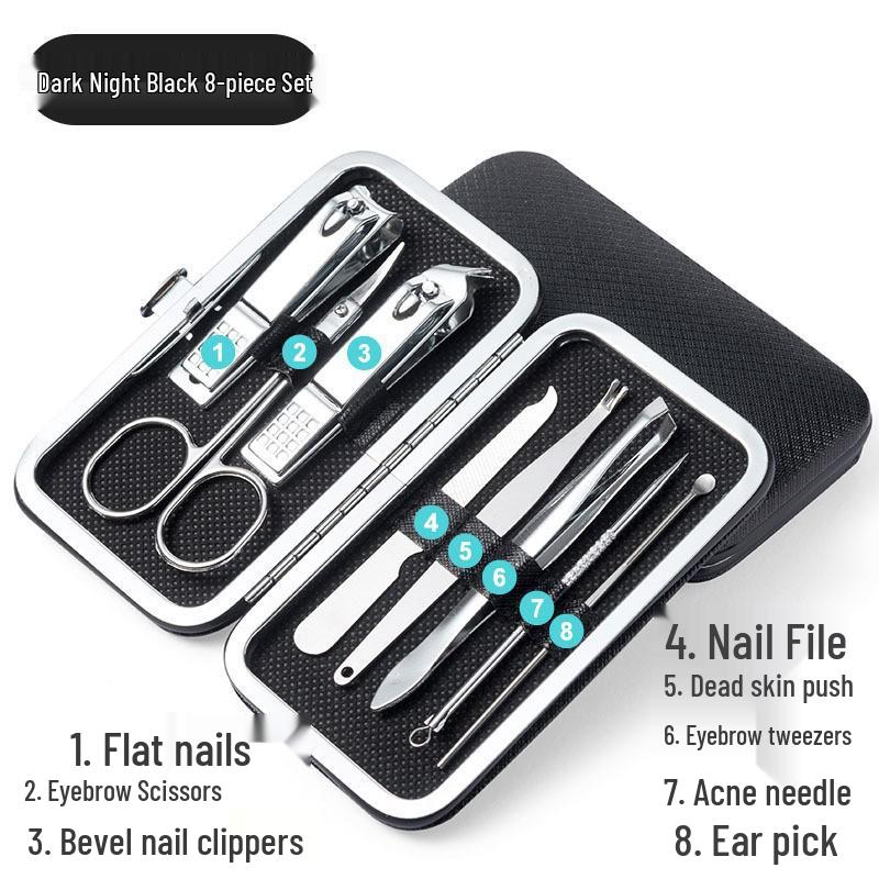 

19-Piece Slant-Edge Nail Clipper & Ear Pick Manicure Set
