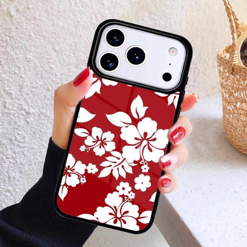 Tropical aloha Hibiscus Pattern Phone Case For iPhone 17 Air 16 15 14 13 12 11 Pro Max Plus
