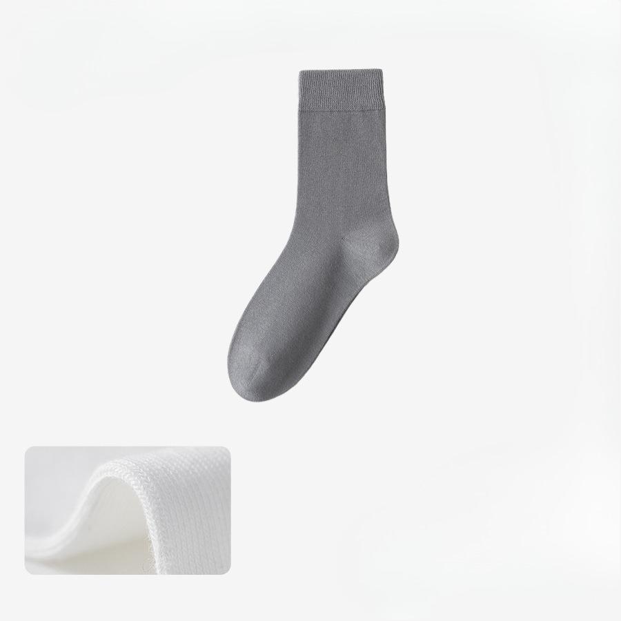 

Men s Spring/Summer Pure Cotton Anti-odor and Antibacterial Long-Term Tube Socks for Exercise, Extended Thin Style, Breathable Socks 1 pair темно-сірий колір