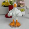 Funny Magnetic Duck Ornament with Suction Cup Mini Resin Prank Figurine for Desk Office Garden Cute Quirky Duck Figure Unique Gift for Coworkers