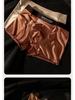 Aurora Satin Men's Ice Silk Breathable Boxer Briefs - Mid-Rise Nude Feel