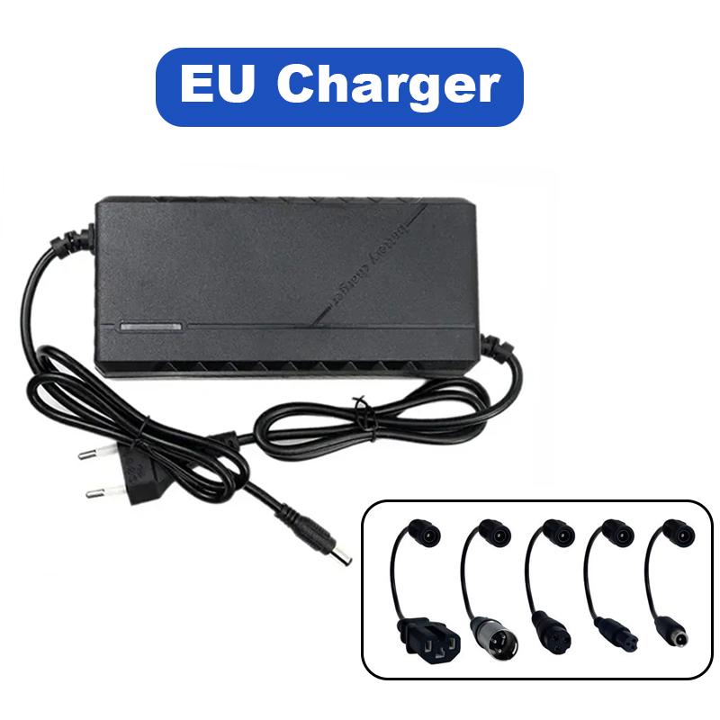 

72V 5A Car Charger Compatible with 20S 84V Lithium Battery Packs Intelligent Fast Charging Includes 5 Compatible Cables EU чорний