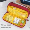 Double Layer Large Capacity Stationery Pencil Case - Korean Style for Middle School Students